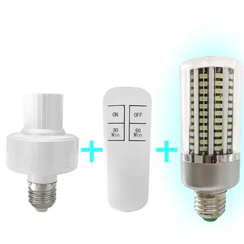 

40W Led UVC Light Bulb UV Germicidal Lamp Sterilizer E26/E27 Corn Shape Light Disinfection light Clean Air Remove Remote control