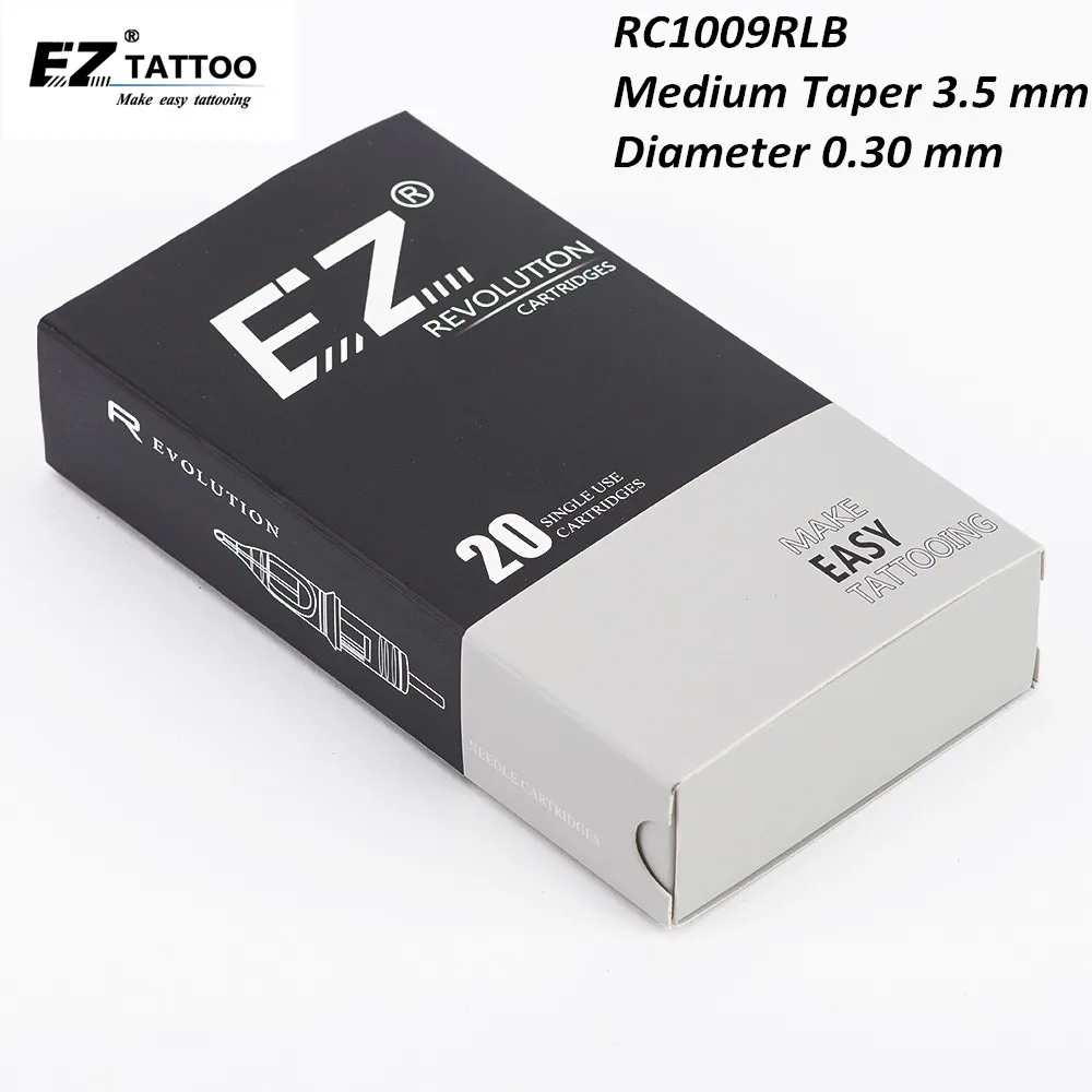 RC1009RLB EZ Revolution круглый патрон татуировки иглы #10 Bugpin 3 5 м-конус для тату и