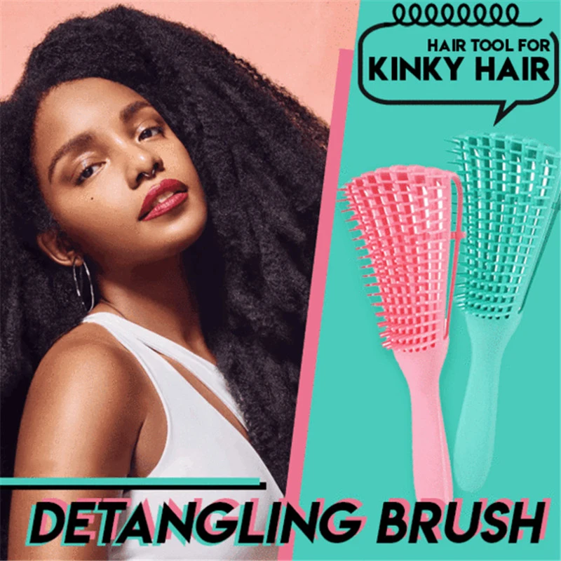 Detangling Щетка 4c щетка для распутывания волос вьющихся влажные толстые кудрявые