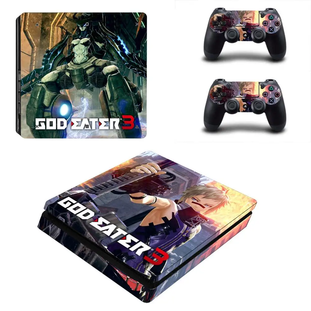 God Eater PS4 тонкие наклейки PS 4 Play station 4 Slim кожи Стикеры для Игровые приставки 4 Slim консоль и контроллер - Цвет: YSP4S-3214