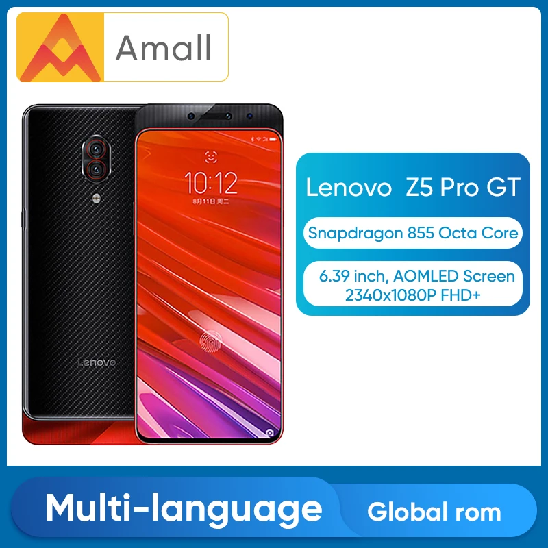 Lenovo Z5 Pro GT 855 Версия 8 Гб 128 ГБ 256 Смартфон Snapdragon Восьмиядерный 6 39 &quot24 МП Две