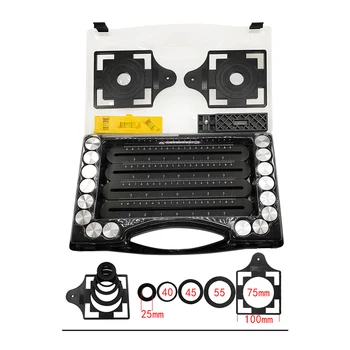 

12 Folding Ruler Paste Floor Tile Glass Universal Hole Punch Aluminum Alloy Tile Opening Locator Mud Hand Tool for Building Use