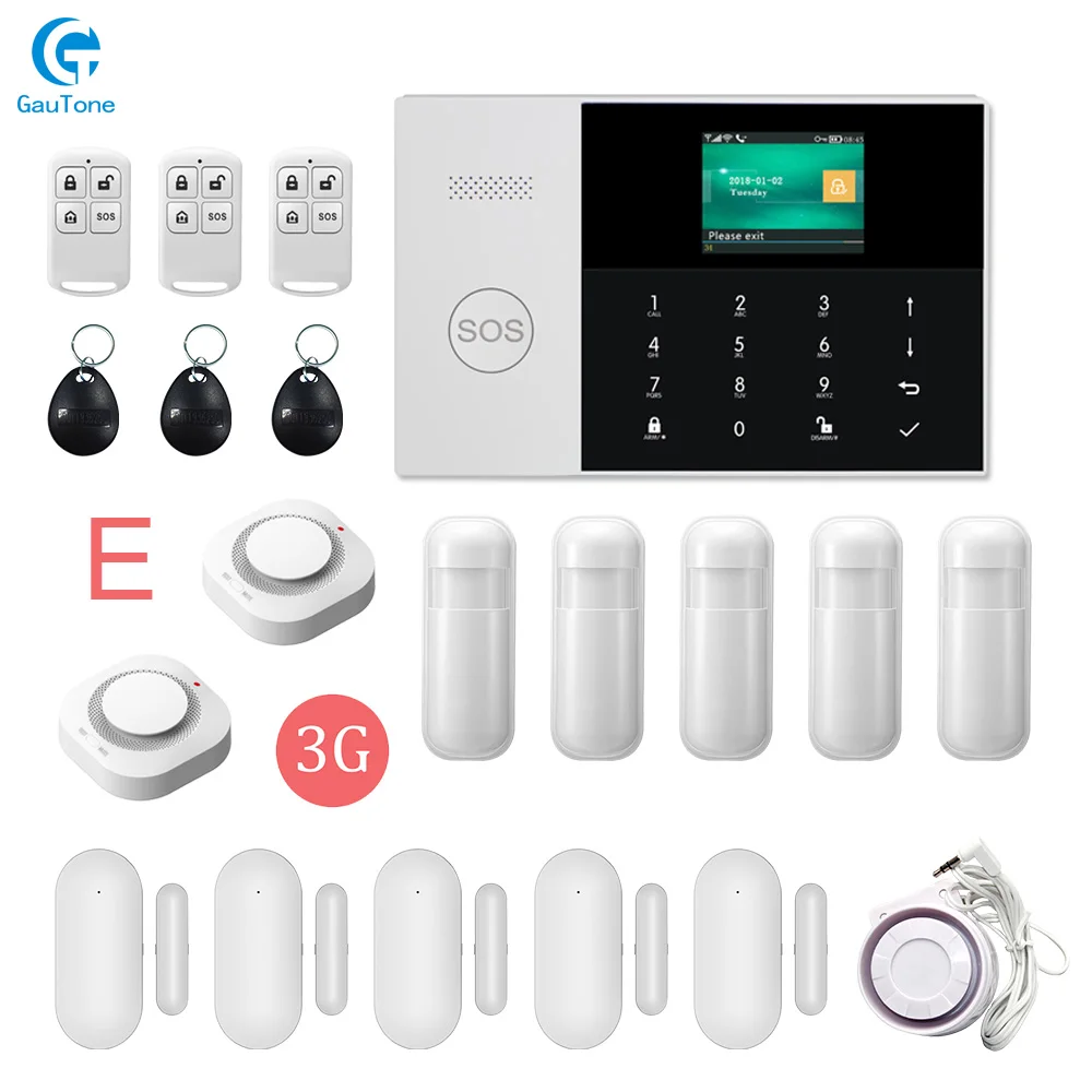 GT-010-3G-PG105-E wifi 3g беспроводная домашняя Интеллектуальная охранная противопожарная Охранная Сигнализация приложение дистанционное управление для iOS и Android - Цвет: GT-010-3G-PG105-E