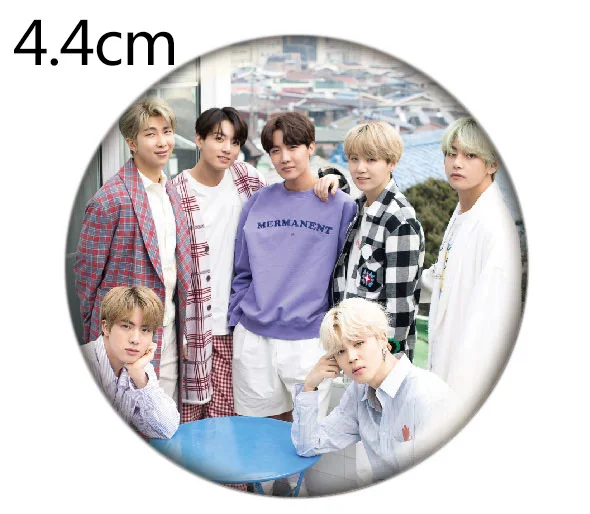 18 Год-конец клирансы KPOP Bangtan мальчики булавки альбом брошь значок аксессуары для одежды шляпа украшение для рюкзака - Metal color: 18