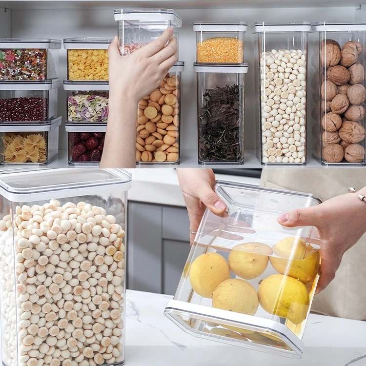 Cabinet Hanging Container Airtight Food Storage Containers with Lids Plastic  Kitchen Pantry Organization for Cereal,Rice,Pasta - AliExpress