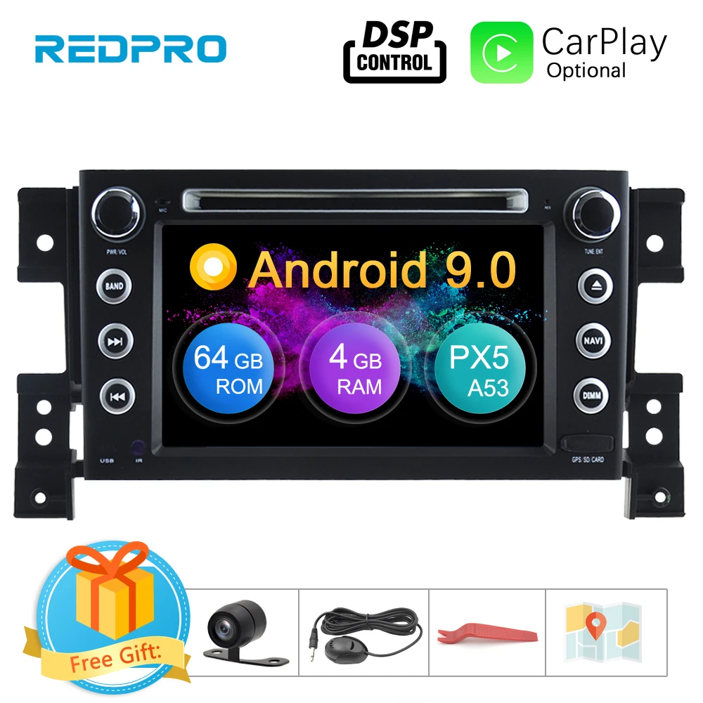 Android 9,0 автомобильный Радио dvd-плеер для Suzuki Grand Vitara 2006 2007 2008 2009 2010 аудио навигация gps Мультимедиа Радио стерео