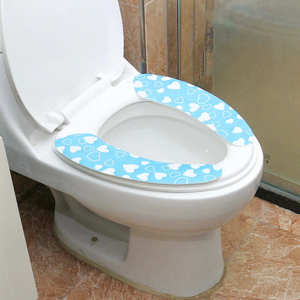Paste Cotton Decor Toilet Supply Bathroom Accessories Mat Cleaning 1 Pair Home Durable Warm Toilet Sest Pad