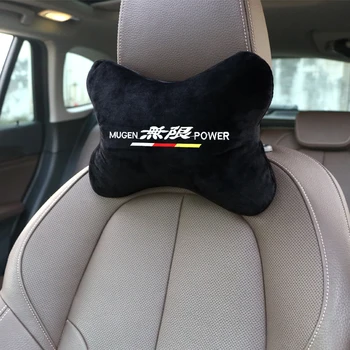 

Brand new arrival car neck pillows both side Cotton flannel single headrest fit for Honda Mugen Power Civic Accord CRV Hrv Jazz
