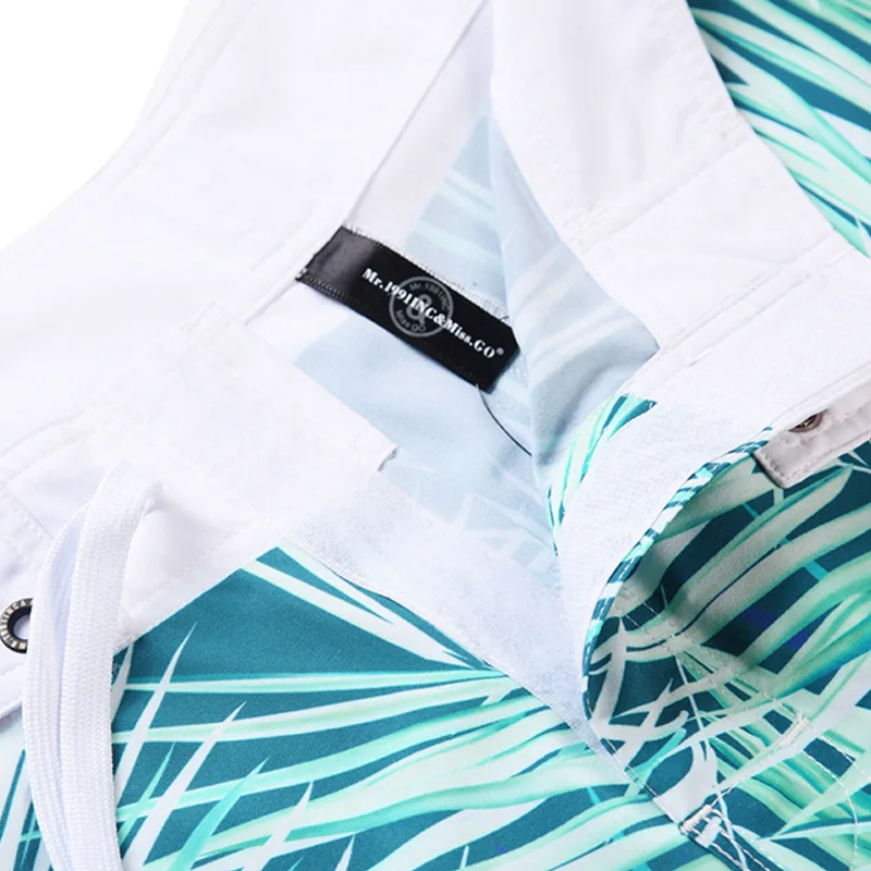 В европейском и американском стиле, с изображением яхты Boardshort Для мужчин коричневый Paulownia листья контрастный Цвет боксеры Пляжные шорты небольших партиях, адаптируемые под требования заказчика OEM