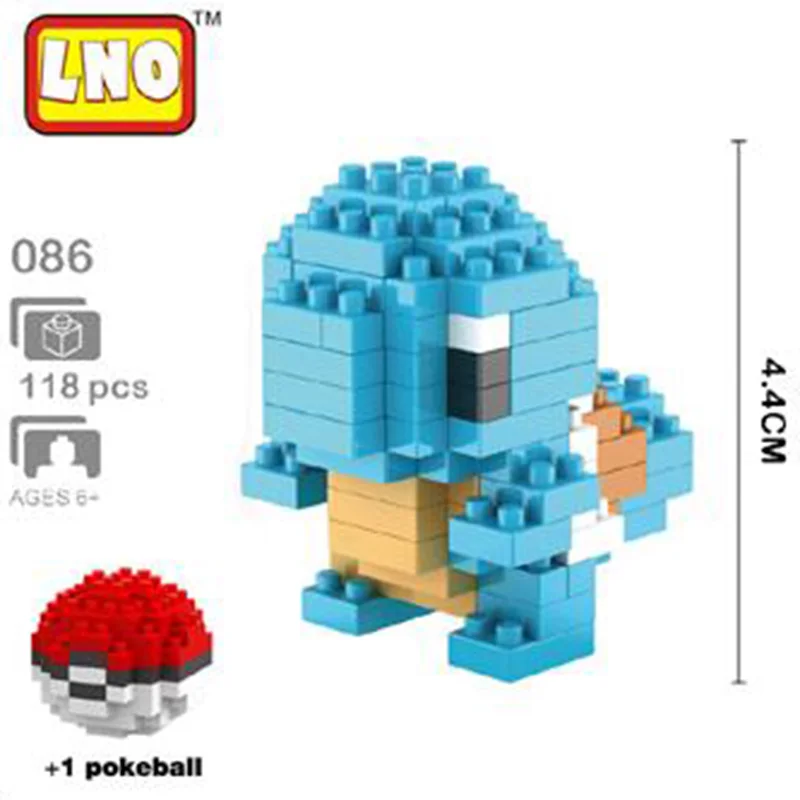 Аниме Pocket Monster Pikachu Blastoise Venusaur Charizard Gyarados животное DIY Мини строительство алмаз маленькие блоки игрушка без коробки - Цвет: 4