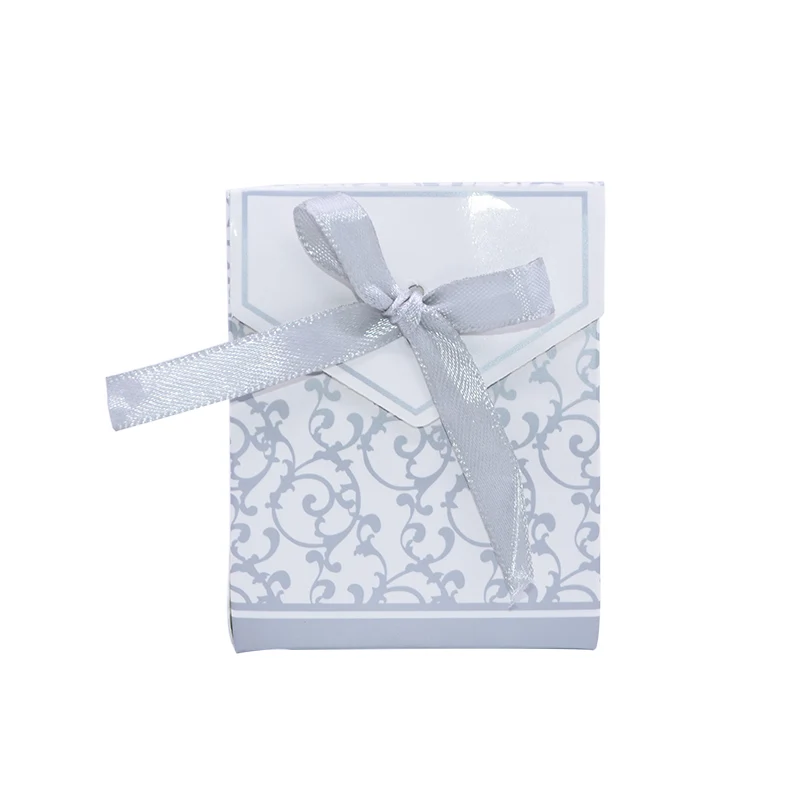 5/10/20 штук цвета: золотистый, серебристый коробка для конфет с Ribobn свадьбы, праздника, праздничная подарочная упаковка наборы; детский душ контейнер для закусок украшения 85 - Цвет: B01