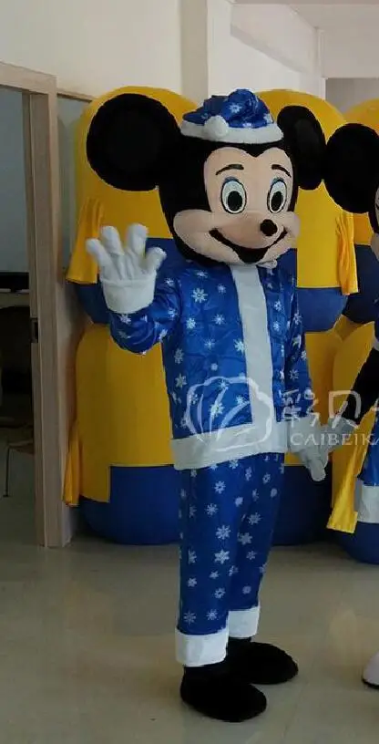 Mickey Новое поступление; маскарадный костюм Минни и Микки Мауса; Рождественский костюм с героями мультфильмов и синими снежинками; нарядное платье для дня рождения - Цвет: Mickey
