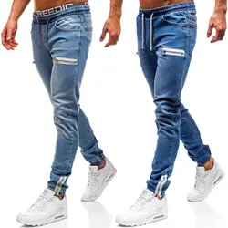 ICCLEK pantalones vaqueros de estilo europeo y americano para hombre, Jeans deportivos informales, rasgados, negros, de gran tamaño