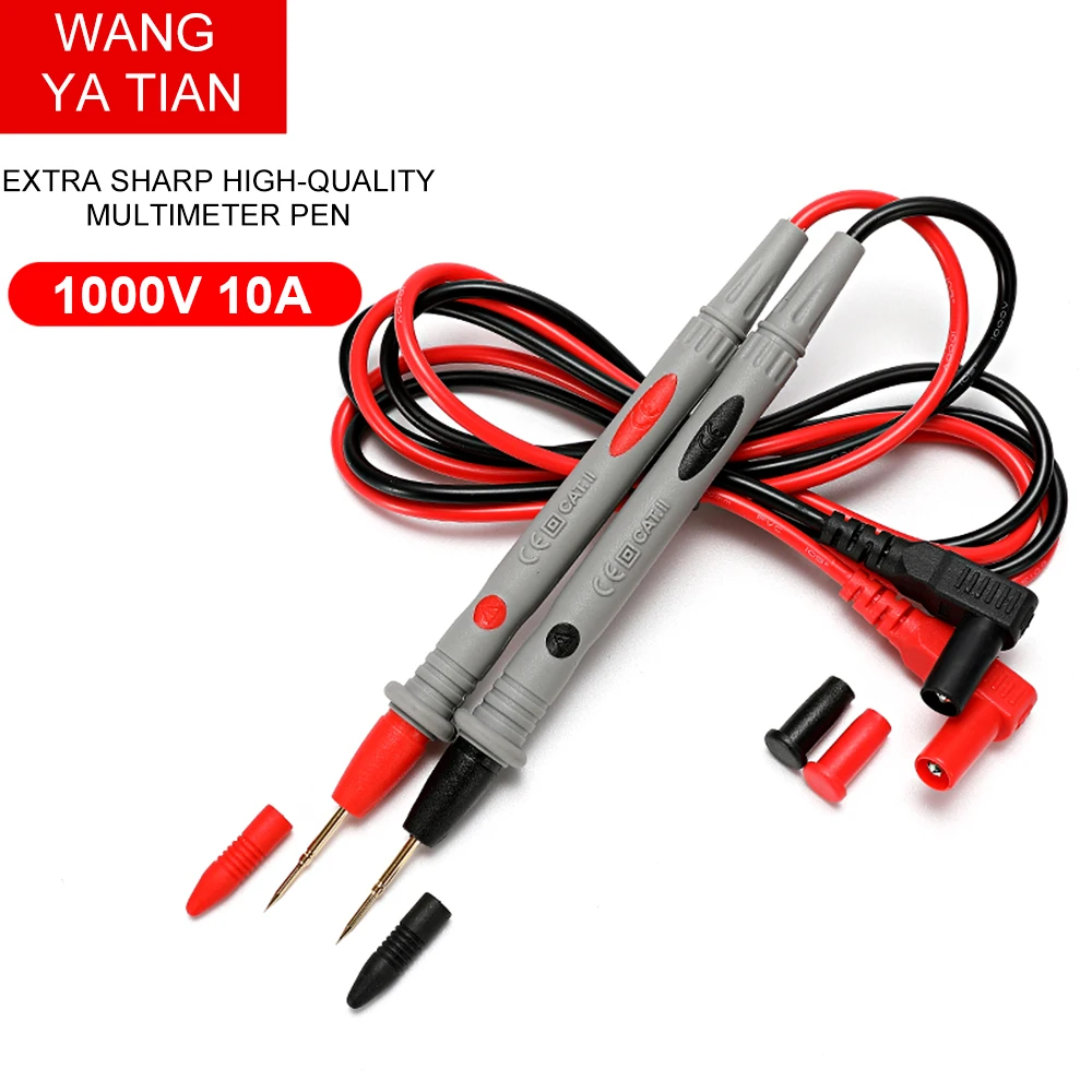 1Pair Universal Digital 1000V 10A 20A Thin Tip Needle Multimeter Multi Meter Test Lead Probe Wire Pen Cable Multimeter Tester digital depth micrometer Measurement & Analysis Tools