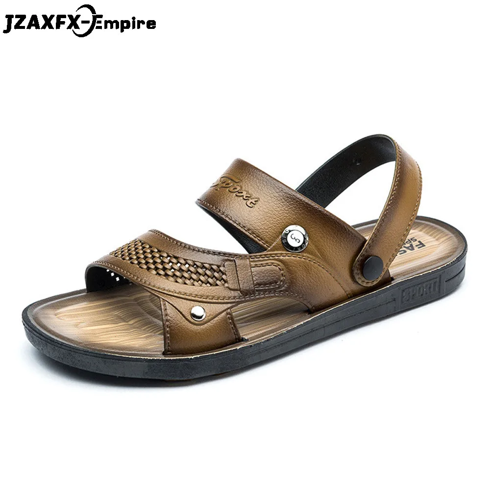 

2019 Men's Sandals Open Toe Slip On Fashion Casual Shoes Men Men Slippers Roman Summer Beach Sandals