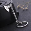 Teamer Vintage Valknut Triquetra Axe Pendant Keychain Antique Charm Keyholder Compass Celtics Knot Wicca Viking Jewelry for Bag ► Photo 2/6