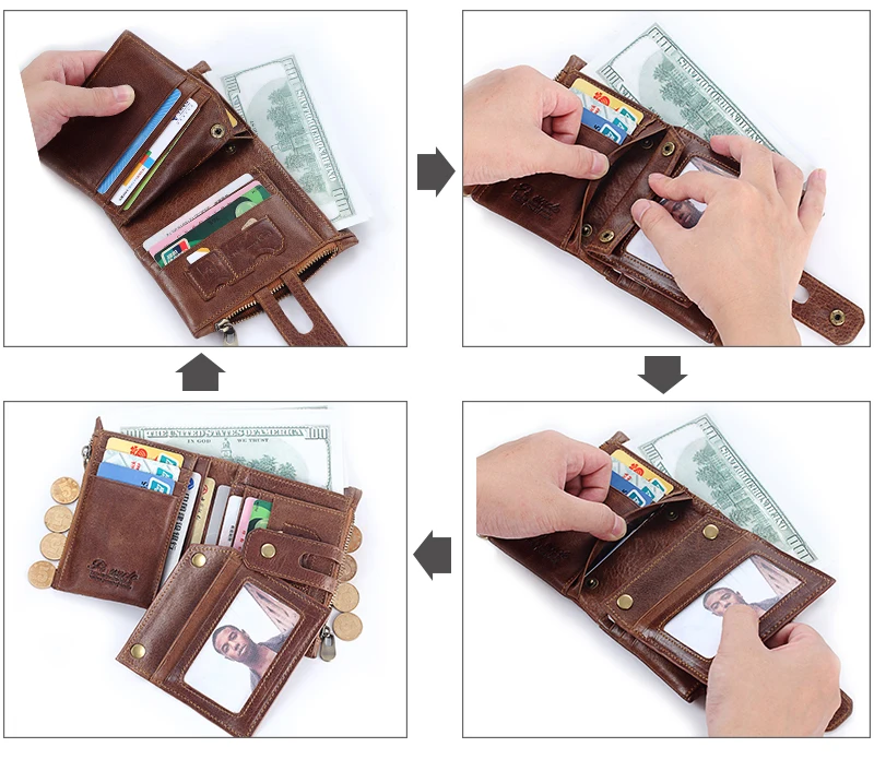 Брендовые мужские кошельки PIUNCLE, Rfid, Ретро стиль, кожа, мягкая, двойная молния, маленький держатель для денег, короткий, тонкий, для монет, желтый кошелек, тонкий мешочек