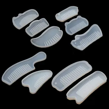 

10 Shape Comb 3D Transparent Epoxy Resin DIY Mold for DIY Comb Casting Silicone Mold Art Craft Making Handmade Comb Gift