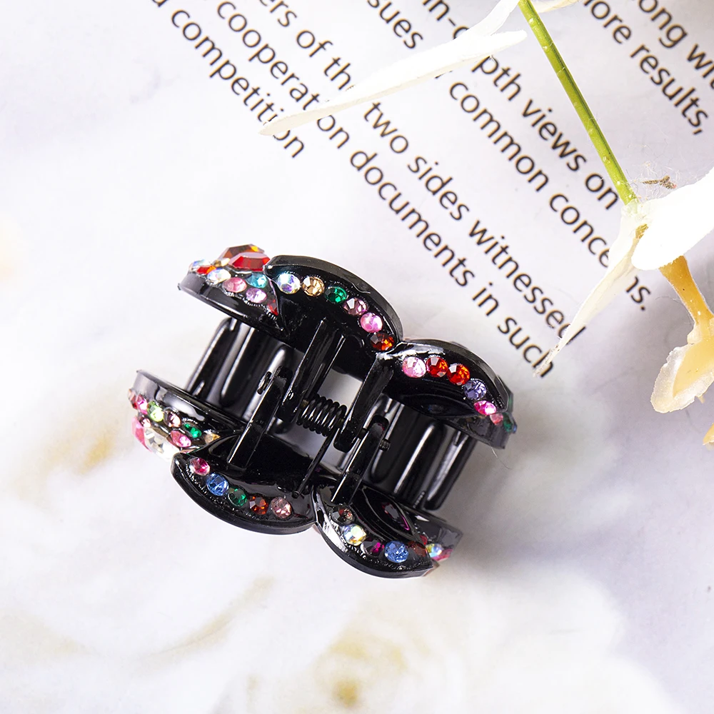 Frauen Kirsche Strass Haar Krallen Krabben Haarnadeln Kristall Haar Clips Barrettes Pferdeschwanz Mädchen Haar Zubehör Ornamente Hairgrip – Detail 8