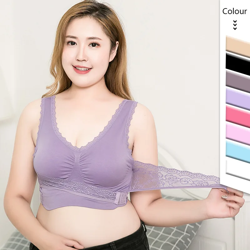 

Gobetter Sports Bras for Women Seamless Push Up Underwear Brassiere Tops Cross Side Buckle Lace Bra Female Brassiere