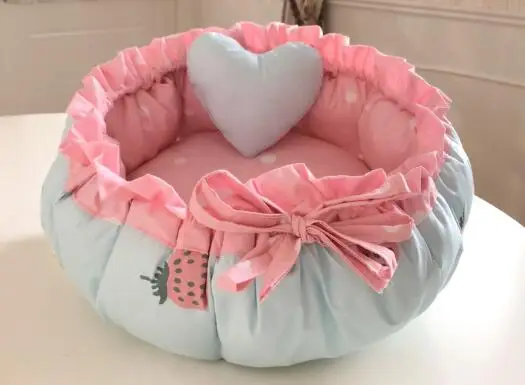 Принцесса Стиль Sweety собака кровать кот Кровать домашняя Подушка Питомник ручки диван с подушкой теплый спальный мешок Новое поступление 1 шт