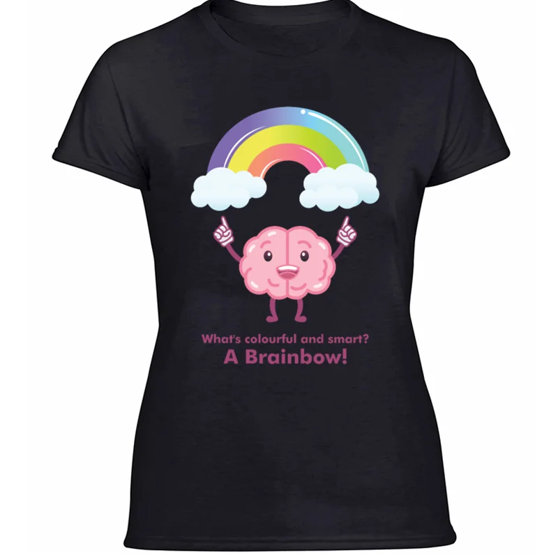 Humor Brainbow забавная футболка с плохой шуткой для мальчиков и девочек 2020 г. обычные