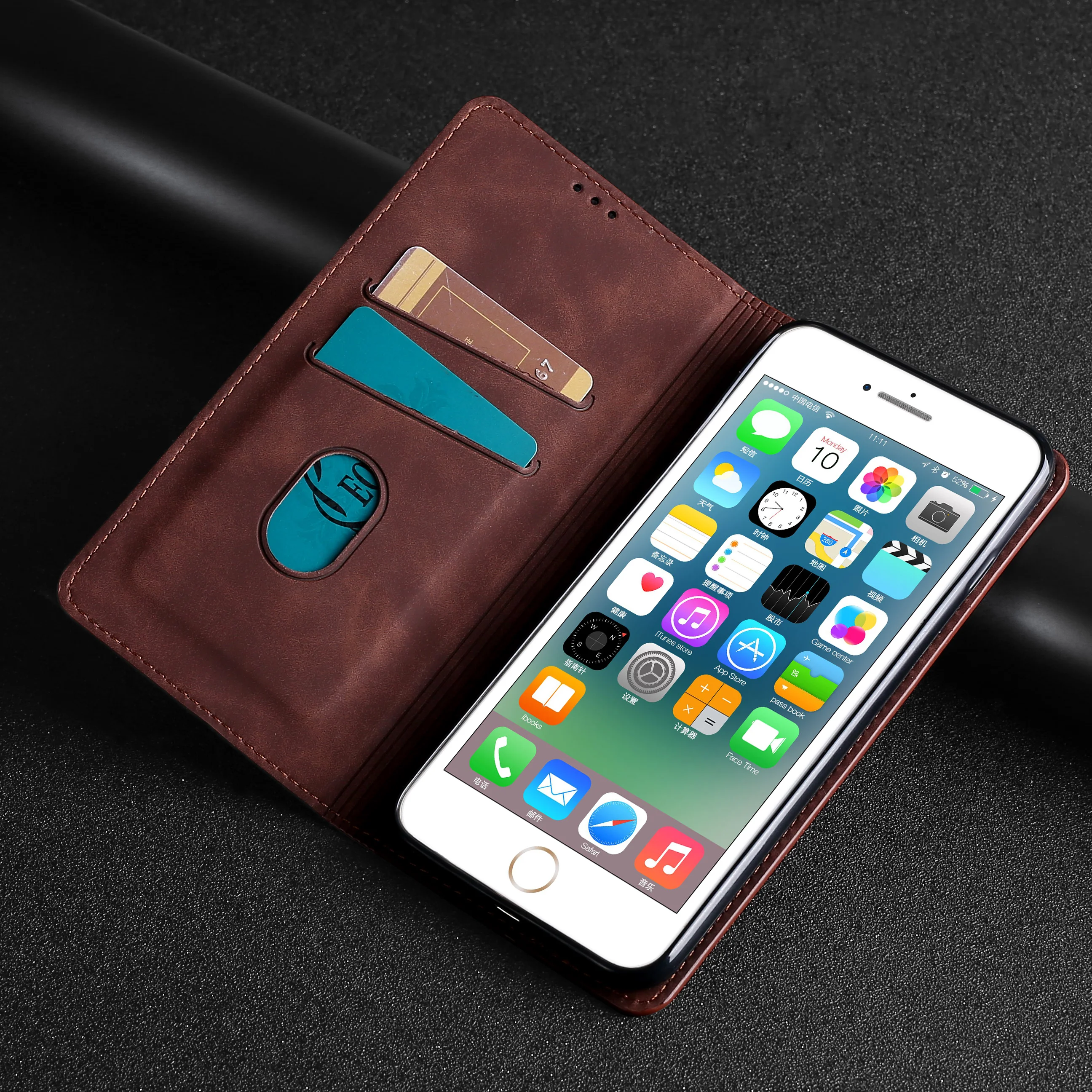 Кожаный чехол книжка для motorola E5 E6 G4 G5 G6 G7 Play G8 Plus магнитный простой стильный Power EUR