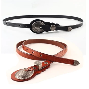 

2020 Fashion Simple Versatile Retro Pin Buckle Belts for Women Dress Accessories High Quality Cowhide Leather Belts