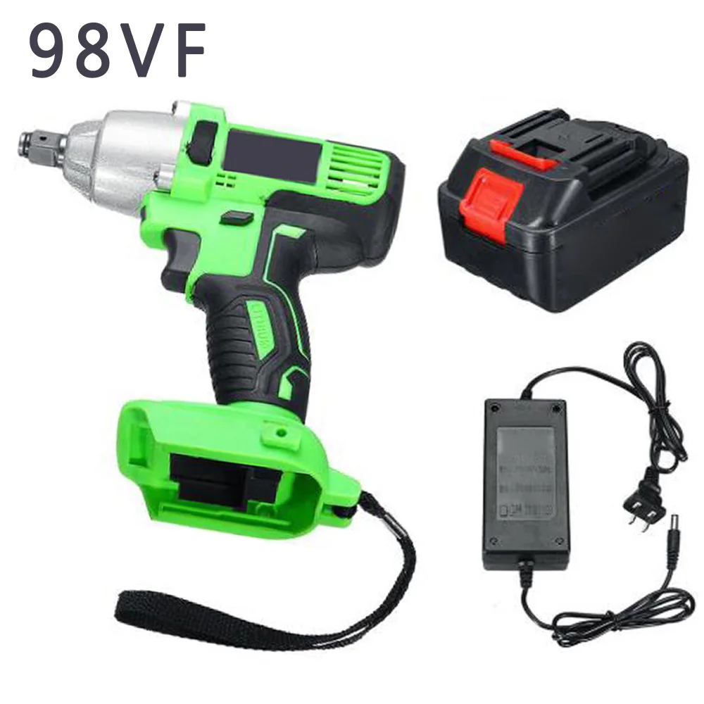 

98VF 350N. M Cordless Impact Wrench Brushless Electric Drill With Charger Kit