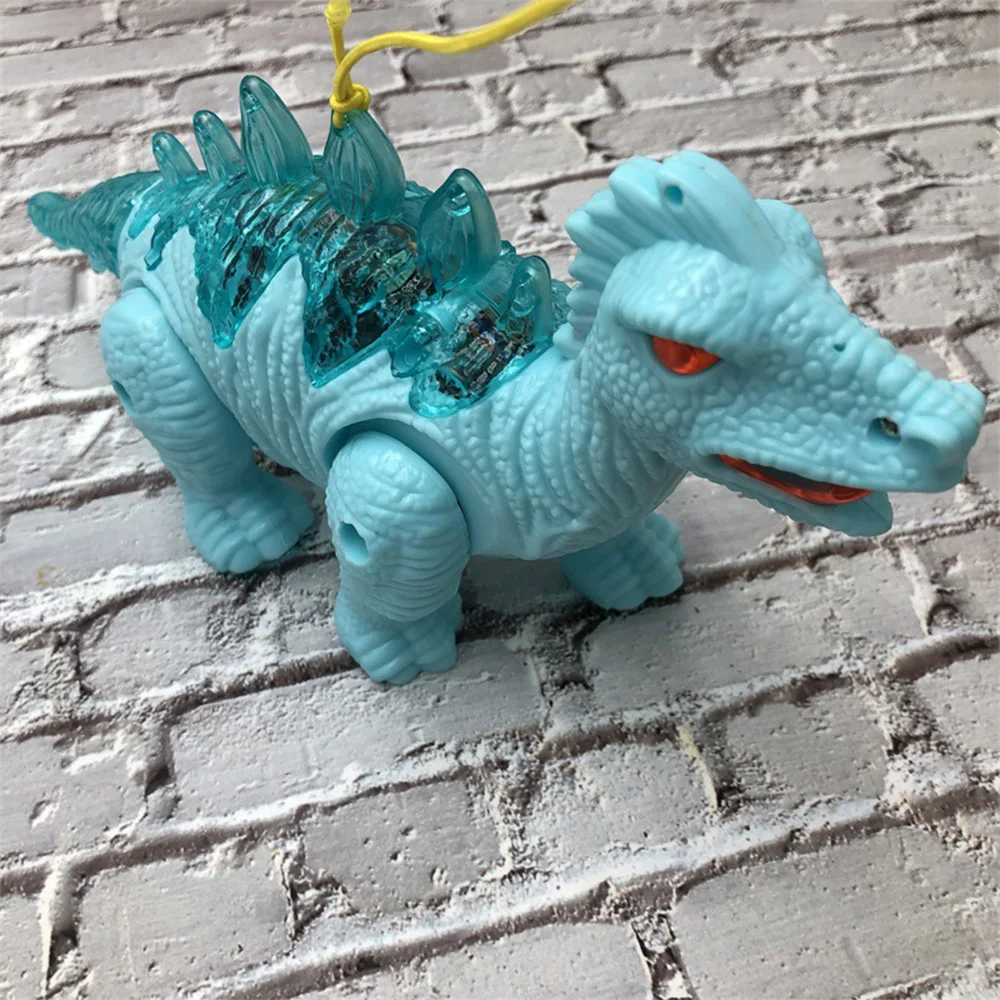 Светодиодный светильник динозавры Забавная детская игрушка взрослые Обучающие пластиковые модельки динозавров Электрический ходьба