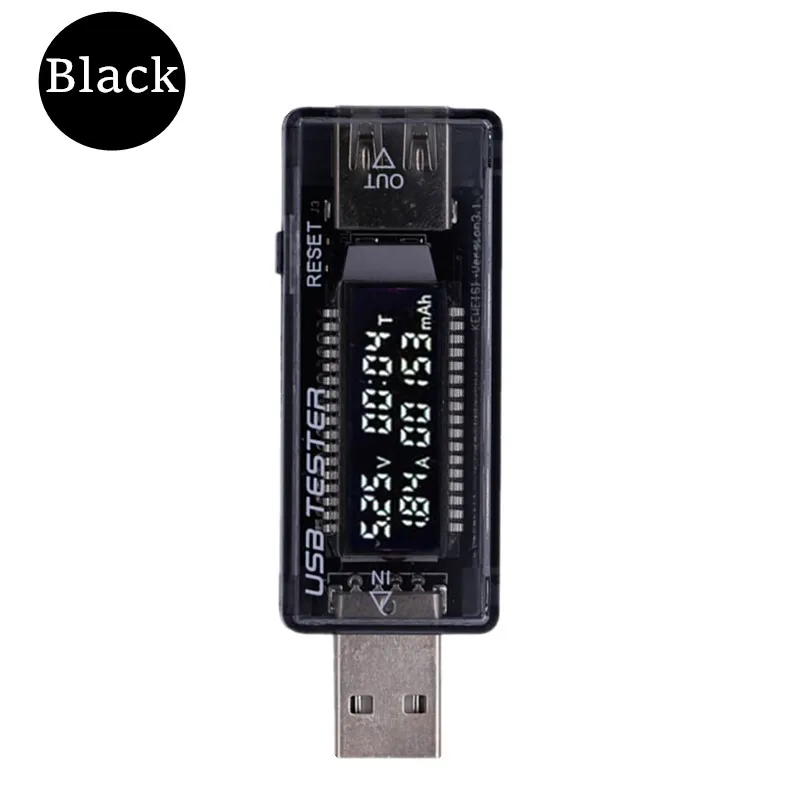black USB 5 в 9 в 12 В 20 в QC 2,0 3,0 OLED Ток Напряжение зарядное устройство Емкость тестер USB зарядное устройство Доктор измеритель мощности текст вольтметр скидка 15 - Цвет: black