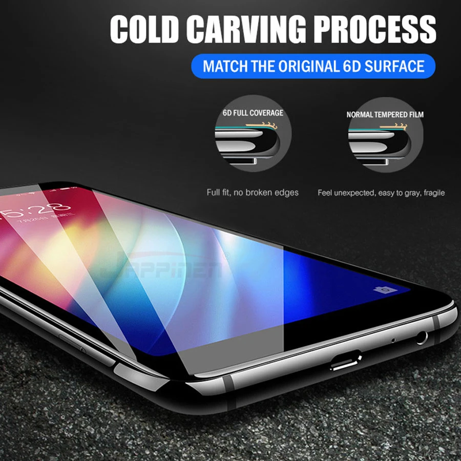 6D полное клеевое покрытие защитное стекло для samsung Galaxy A7 A9 A8 J8 J6 J4 Plus Закаленное стекло Защитная пленка для экрана