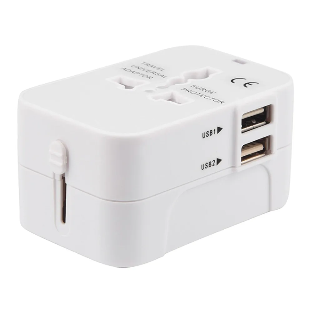Универсальный DC 5 V/2.1A USB адаптер для путешествий Быстрый Зарядное устройство с двумя USB конвертер настенных розеток Мощность все технические характеристики KY62