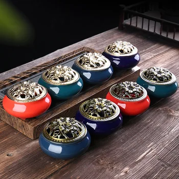 

Ceramic Mosquito Repellent Incense Burner Classical Living Room Porcelain Coil Incense Incienso Quemador Home Decoration BE50IN