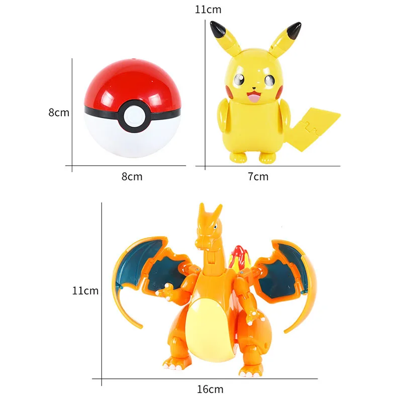 6 шт./компл. Pokeballs Monster «pokemon go» пикачу Gyarados мьюту чаризард, бульбазавр, сквиртл, Acrion рисунок игрушки для детей рождественский подарок