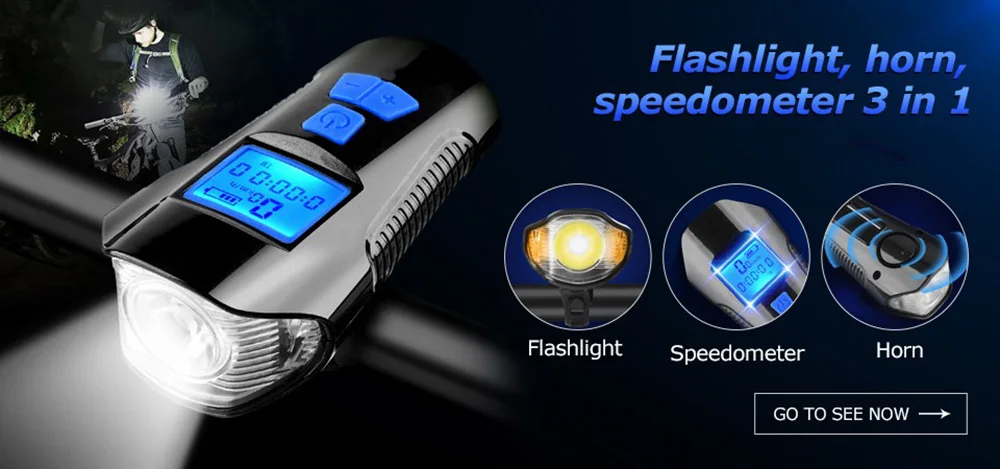 Bike Bicycle Light USB Rechargeable Bicycle Front Light Lamp Bicycle Headlight Cycling LED Flashlight Lantern for Bike Safety