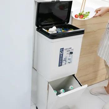 

New Automatic Touchless Intelligent induction Motion Sensor Kitchen Trash Can Wide Opening Smart Eco-friendly Waste Garbage Bin