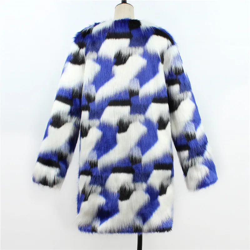 LANSHIFEI Fourrure Femme пальто из искусственного меха Зима Осень Теплый пуховик из искусственного меха длинное пальто женское длинное пальто из искусственного меха парка для девочек