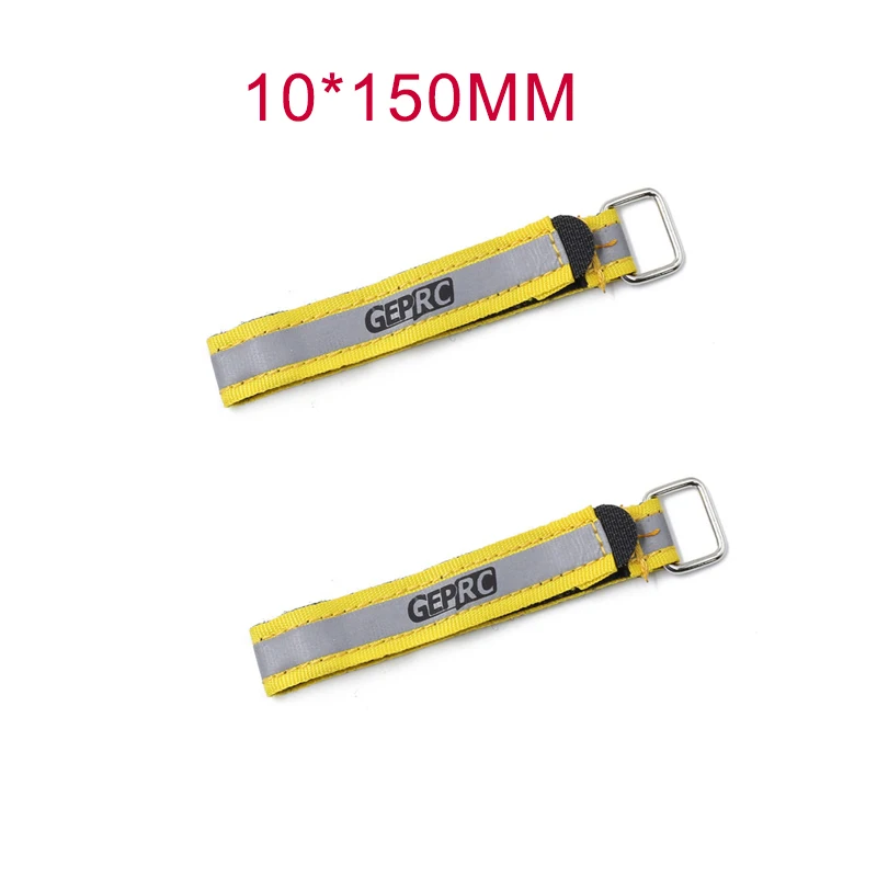 2 шт. 10x100 мм 10x150 мм 20x250 мм Geprc флуоресцентный желтый/зеленый/желтый аккумулятор стягивающийся ремень для радиоуправляемого дрона FPV гоночные части - Цвет: Yellow 10x150mm