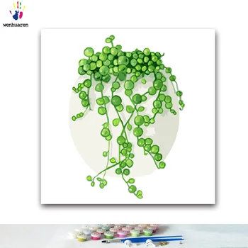 

DIY Colorings Pictures by Numbers with Colors Lysimachia Christinae Hance Picture Drawing Painting by Numbers Framed Home Canvas