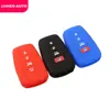 Jameo Auto Silicone Car Key Fob Cover Case for Toyota CHR C-HR Camry Prius Prado Rav4 2016 - 2022 2/3/4 Buttons Remote Keyless ► Photo 2/6