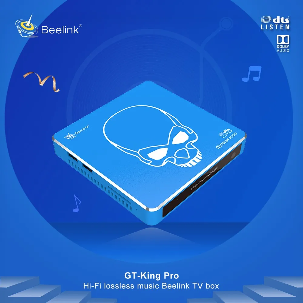 Beelink GT-King Pro Smart tv BOX Hi-Fi Lossless Amlogic S922X-H четырехъядерный Android 9,0 4 Гб+ 64 Гб DTS прослушивание Dolby Audio 4K Box