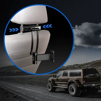 

360° Rotation Car Seat Back Headrest Mount Universal Holder Stand for 5-12 in iPad Phone Tablet
