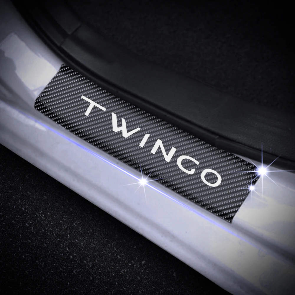 Автомобиль порога Накладка для RENAULT TWINGO на порог двери углеволоконная виниловая