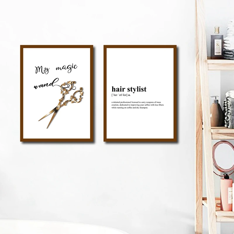 Hair-Stylist-Definition-Quote-Canvas-Prints-Hairdresser-Gift-Gold-Scissors-Poster-Beauty-Salon-Wall-Art-Painting (2)