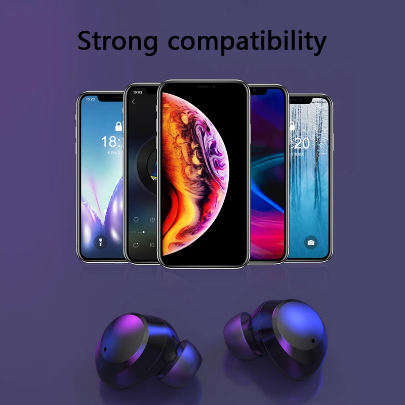 Caridite металлическая Серия Love TWS Bluetooth наушники Стереонаушники Беспроводные