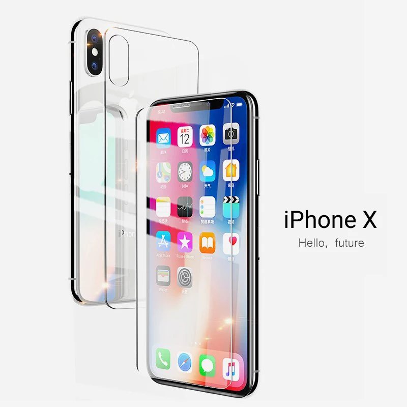 Back Tempered Glass For iphone X XS 11 Pro Max XR 6 7 8 Plus Rear Screen Protector For iPhone XR XS Max safety Glass Protective
