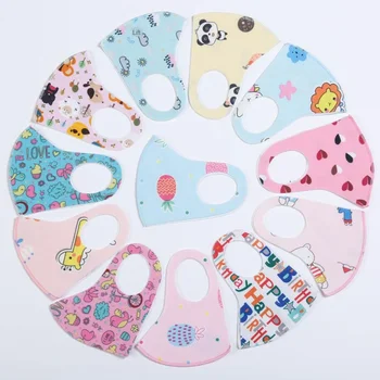 

Spring and Summer Thin Kids Baby Mask Cartoon 3D Fashion Stereo Sunscreen ICE Cotton Mask Dustproof Washable 1 PCs Color Random