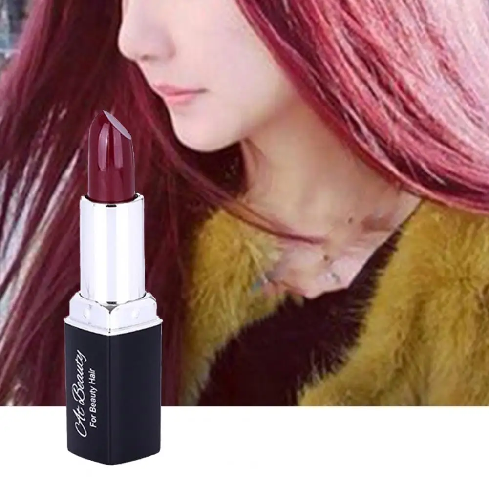 3g One-Time Hair Dye Stick Lipstick-Like Design Coverage Instantaneity Hair Care Color Modify Dye Stick Girl hair dye stick