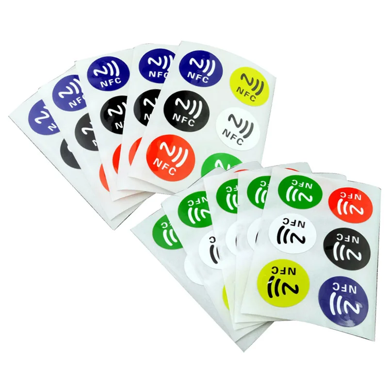 10pcs Smart NFC теги наклейки чип клей 144 байт 13,56 МГц прочный для мобильного телефона ING-SHIPPING - Цвет: 10pcs
